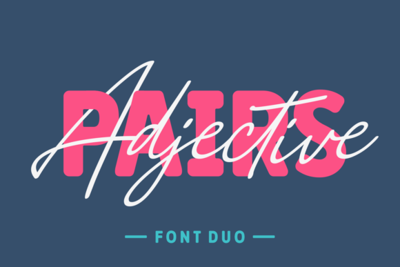 Adjective Pairs Font for Business Branding