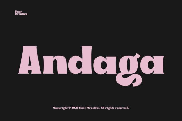 Andaga Font for Creative Makers
