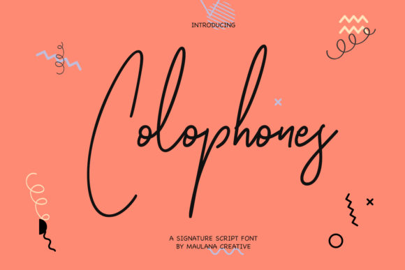 Colophones Font: Elegant Script for Editorial Design