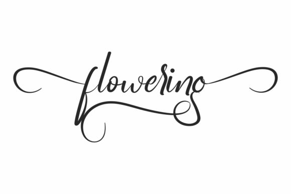 Flowering Font for Elegant Design