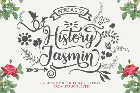 History Jasmin Font for Elegant Design