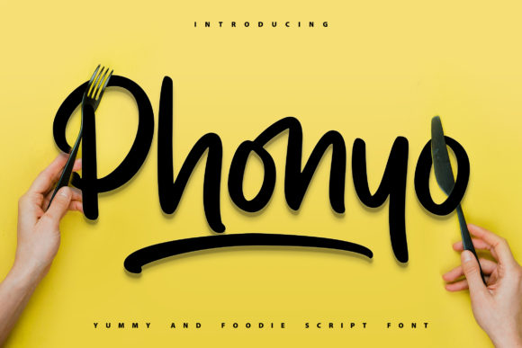Phonyo: A Bold Handwritten Font