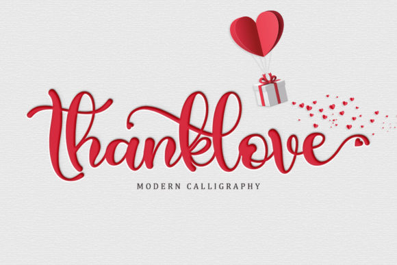 Thanklove: A Romantic Font for Elegant Design